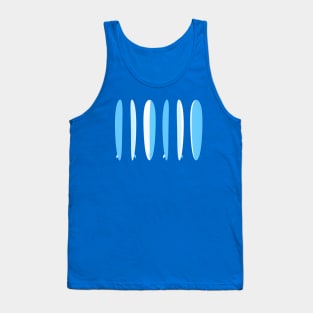 Longboard Row Light Blue Tank Top